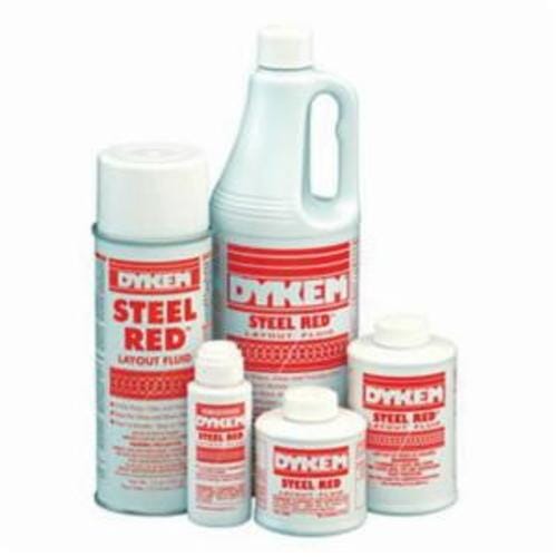Dykem® STEEL RED® 80496 Layout Fluid, 8 oz Brush-In Cap Bottle, Sweet/Solvent Odor/Scent, Liquid Form, Red